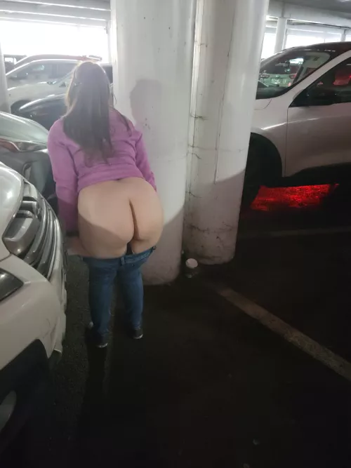 In the parking garage