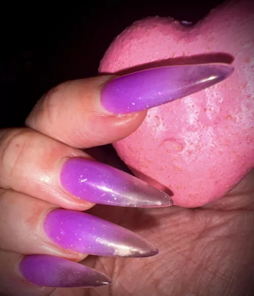 Inspired by my glow in the dark dildo. And yes, they glow 😈💜🍆