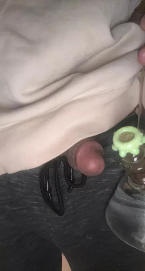 Just the tip. It’s too cold today. About to take this bong rip. (M)