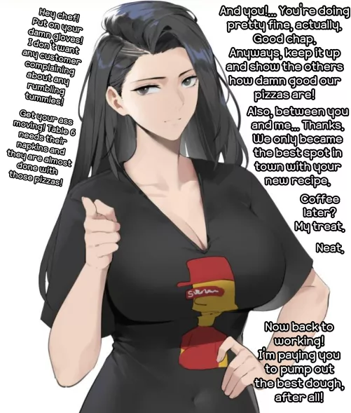 Keep It Up! [SFW] [Pizza Manager] [Praising You] [Possible Romance] [36/365]