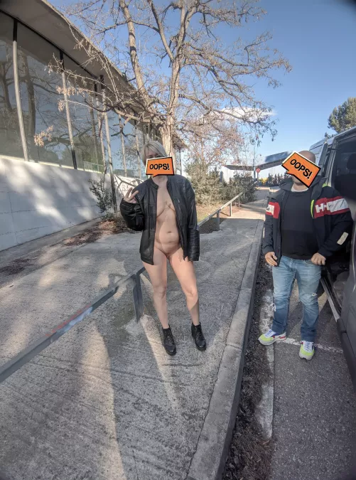 My naked wife on the street