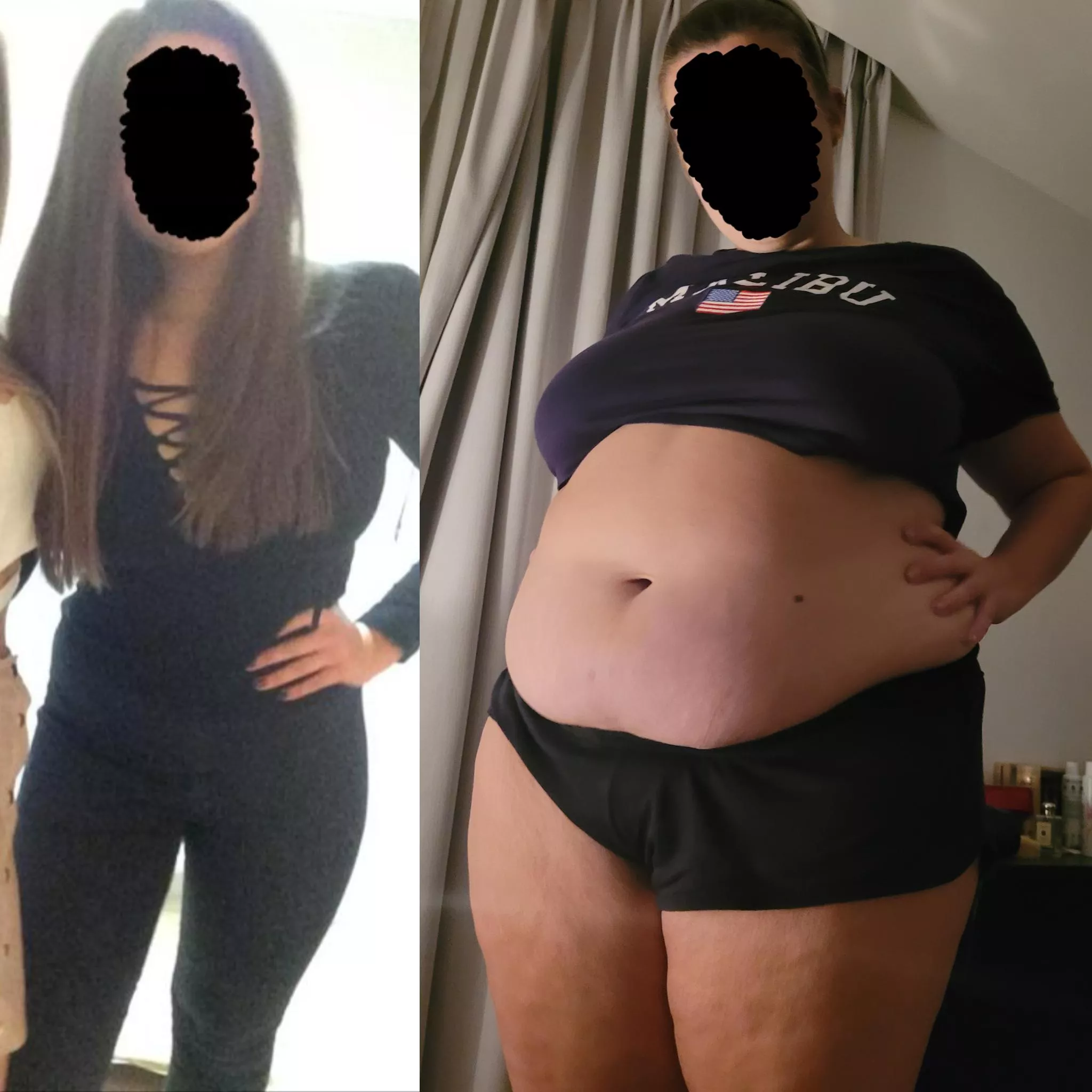 My slimmest vs. my biggest 😅