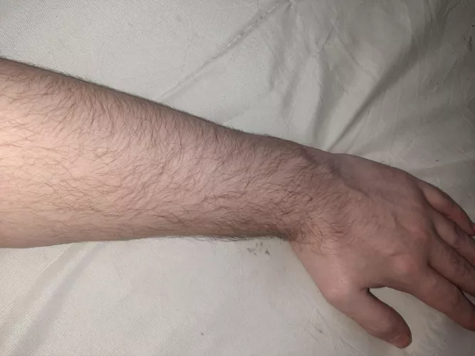 Not muscly but quite hairy