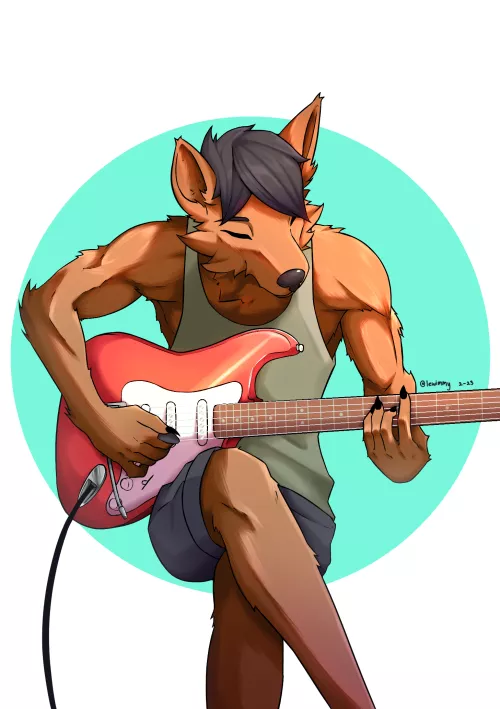 Playing the guitar | Art by me @lewimmy