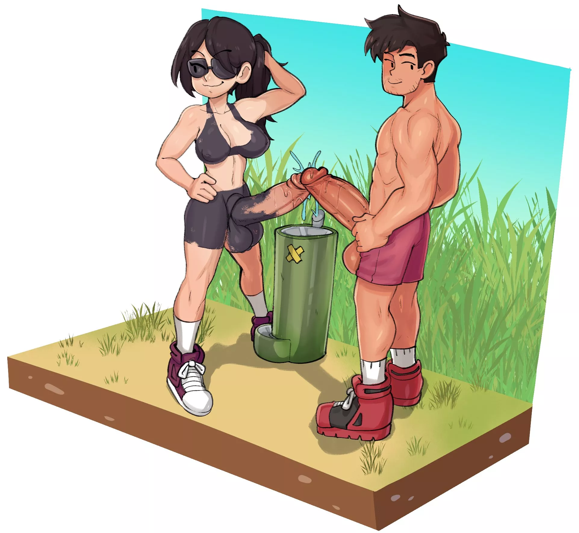 Remember to stay cool and hydrate while exercising (Mrbooshmaster)