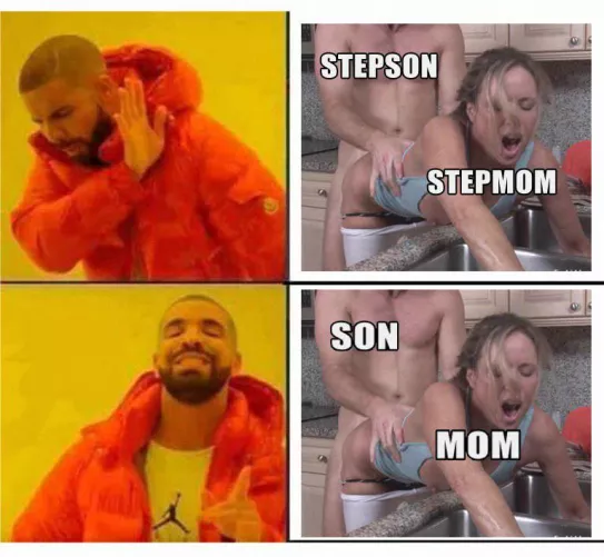 “Step” is not incest technically, so we prefer “own” always