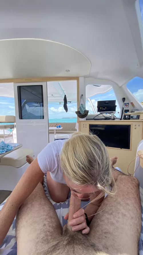 Sucking him dry on the high seas