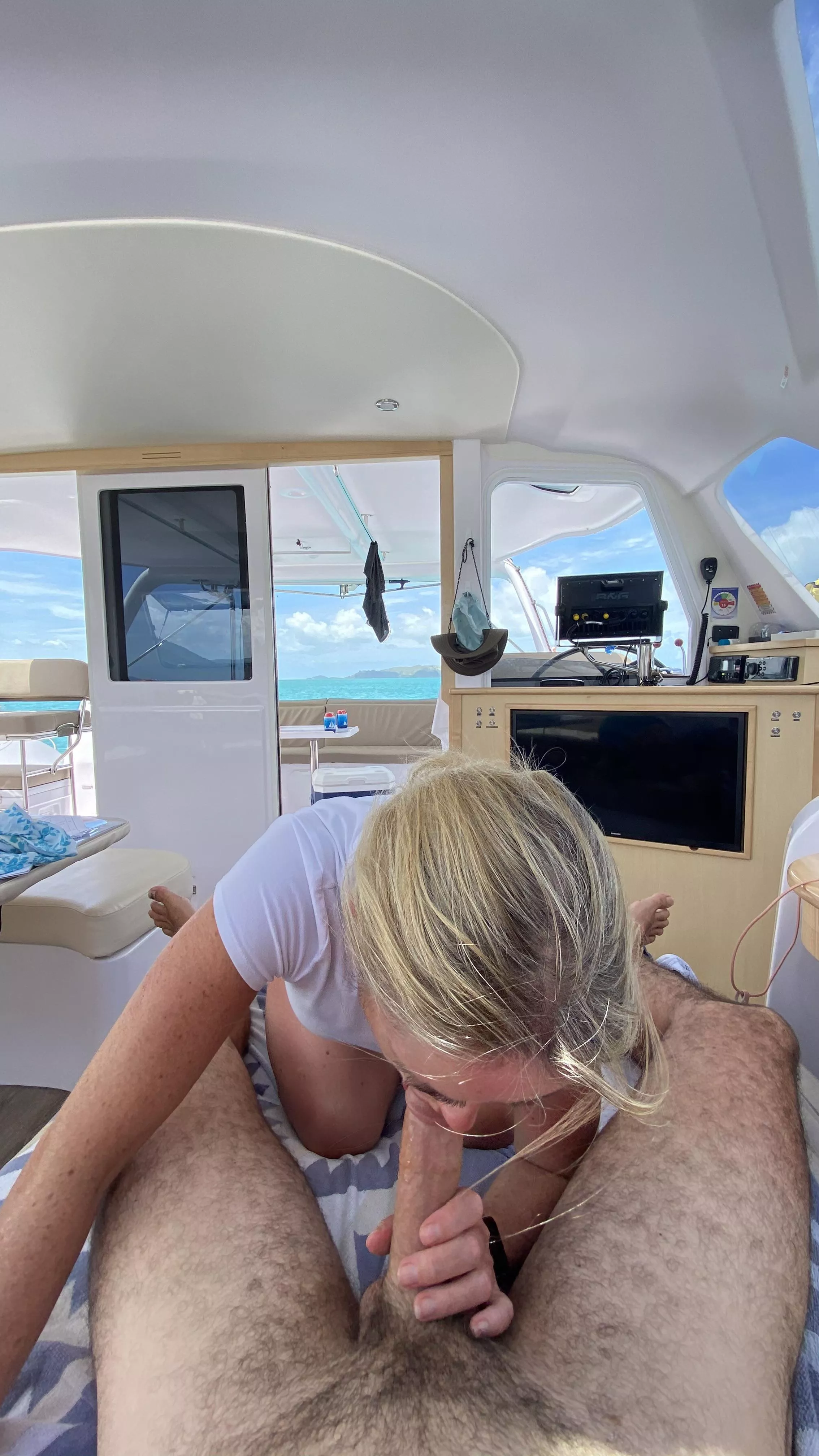 Sucking him dry on the high seas