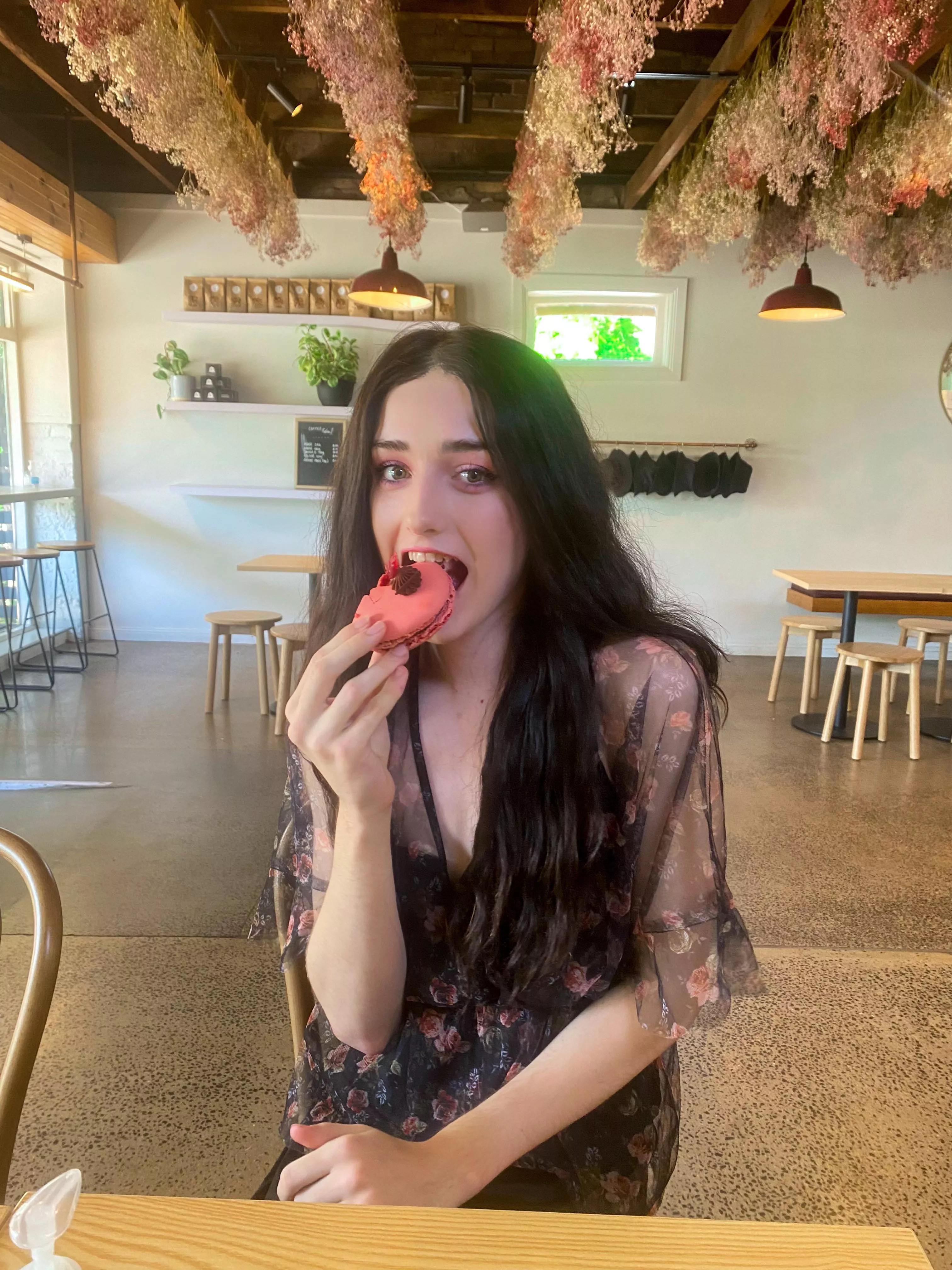 Tasty girl eating tasty food