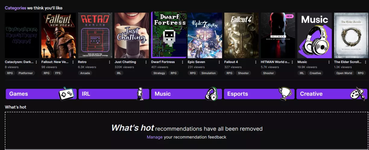 Twitch, take a goddamn hint.