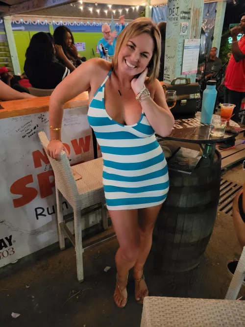 Wearing (only) my Sailor Stripe Dress