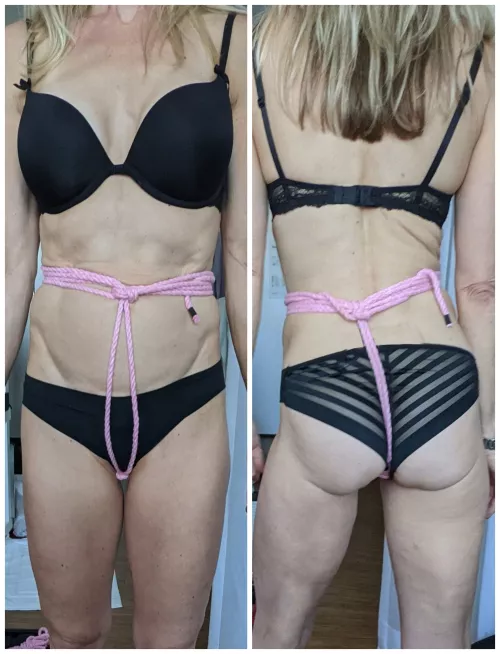 what I had on under my dress when we went to the hotel bar (f)or drinks...