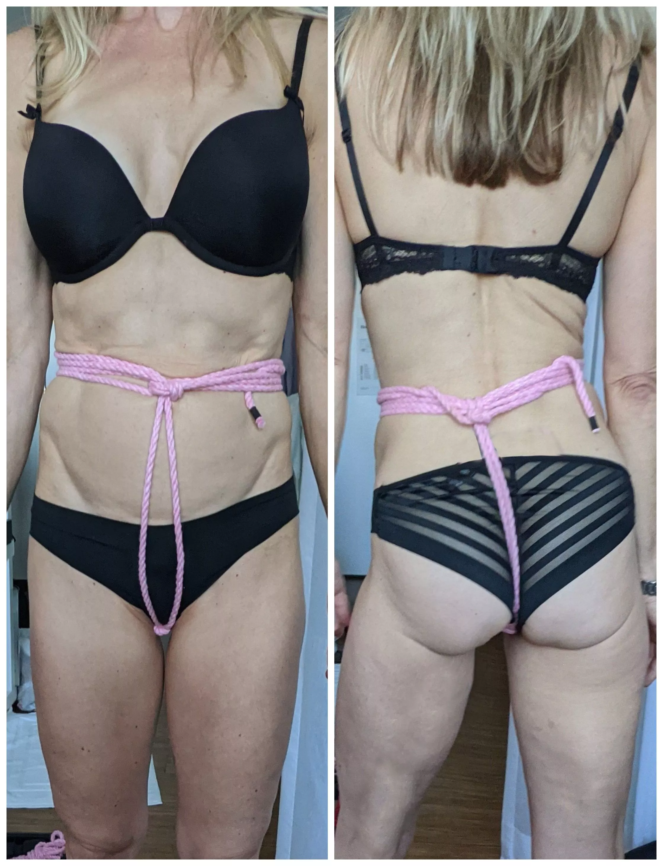 what I had on under my dress when we went to the hotel bar (f)or drinks...