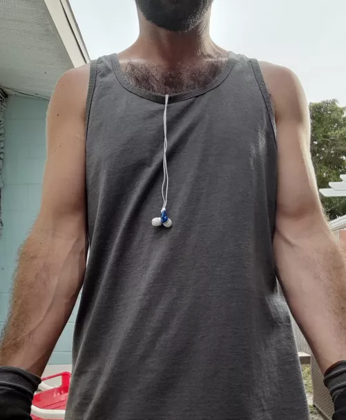 working hard on the yard.