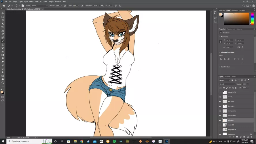 A drawing I did of my vixen fursona, Vixxie! The name’s not very original lmao