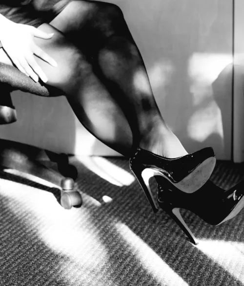 Classy heels in the conference room