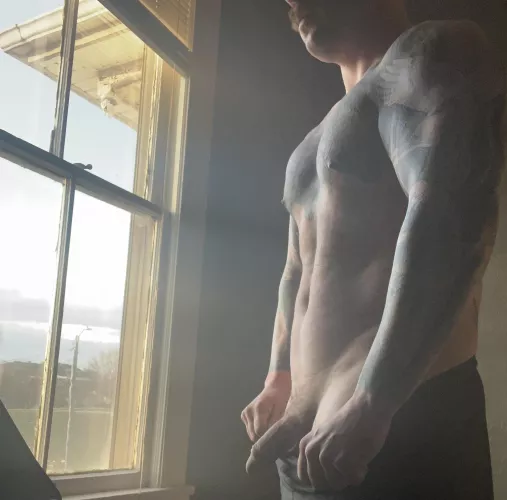 Contemplating life halfway through my back tattoo