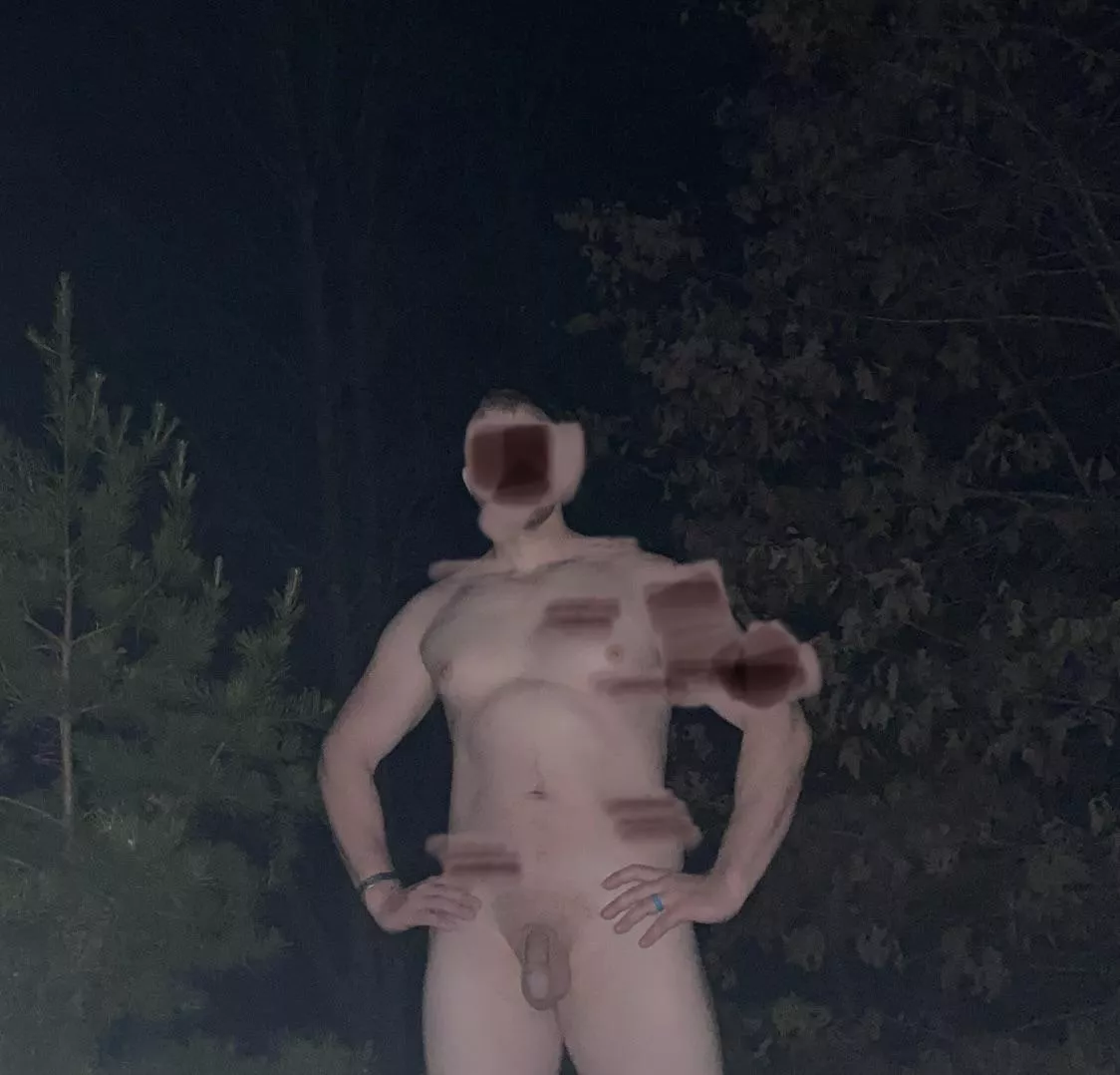 Decided to go camping nude. Just opening up into the nudist world