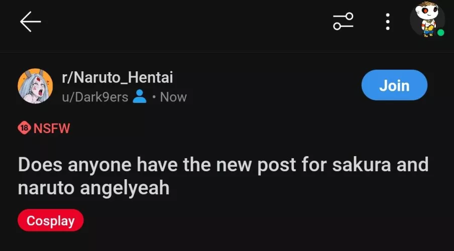 Dies anyone have the next post for Sakura and Naruto Angelyeah post