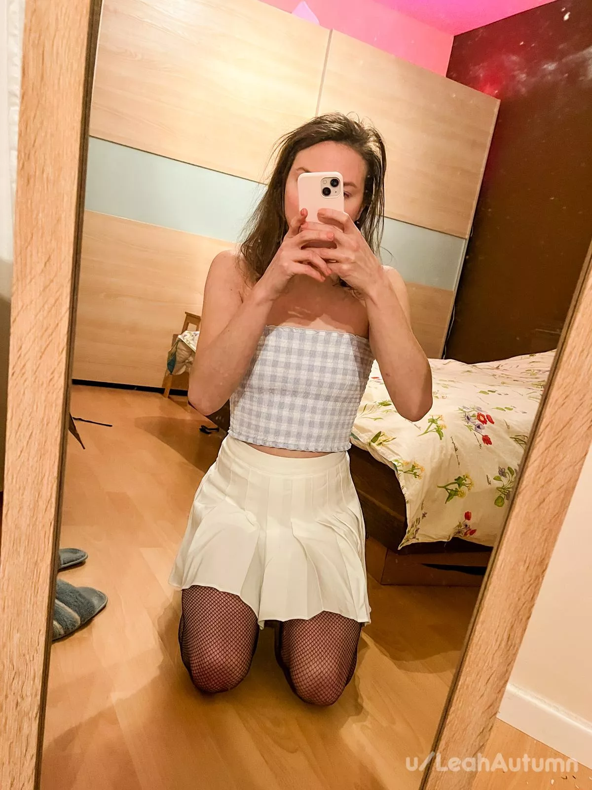 Do you like fishnet with school skirts?