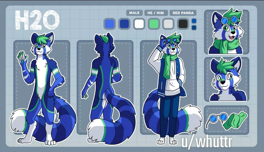 Finally got a ref sheet of my boi! Art by Ryudazen
