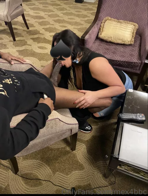 I will be going to Vegas with a BBC friend and Hubby, this is the scenario BBC is getting 2 connecting rooms, so if we fuck inform of hubby and I’m horny in the middle of the day I’ll go fuck and if I wake up in the middle of the night I’m allow to