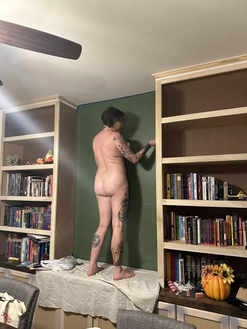 Just painting a wall