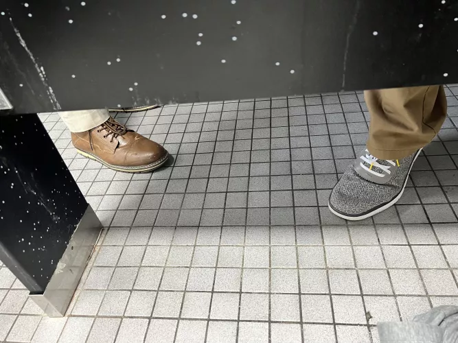 Just two guys getting it with no discretion