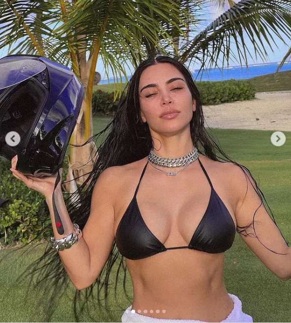 Kim is always ready to ride