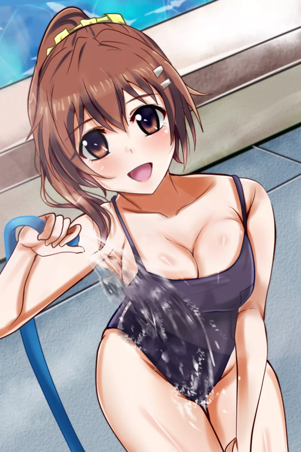 Niimi Haruka Wetting Herself at Poolside [Photo Kano]