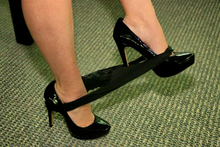 Panties coming off at school!