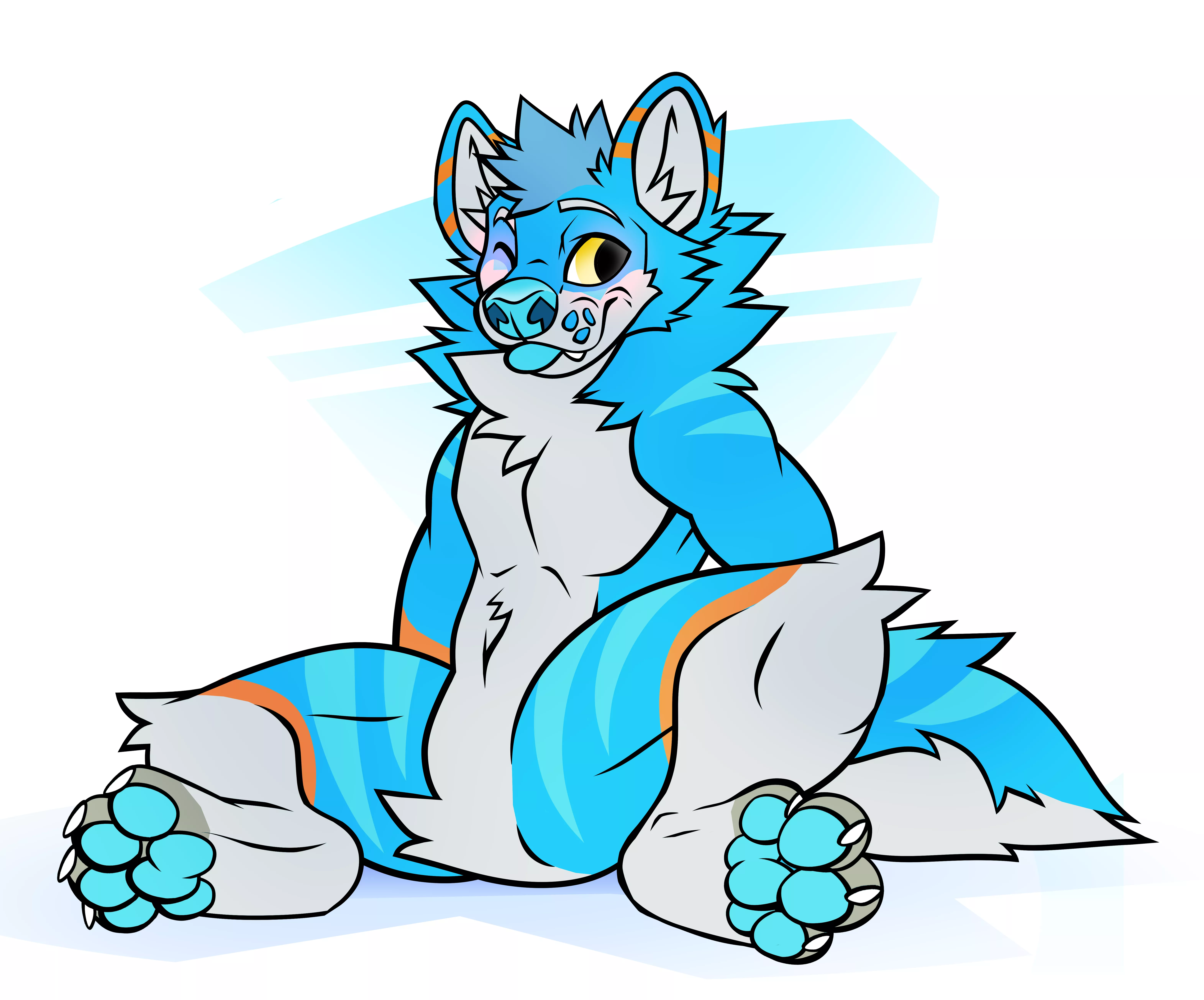 Scrunkly creature (Art by me/@LakkiTheFox)