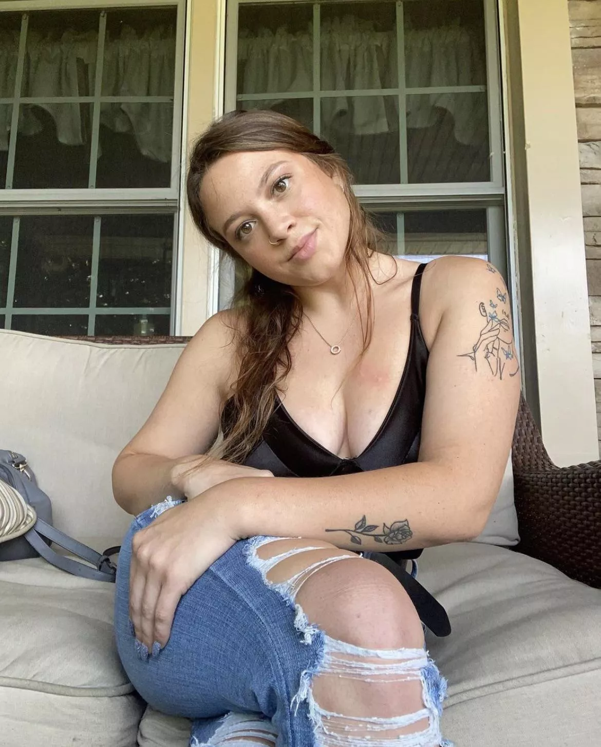 Sitting on the front porch