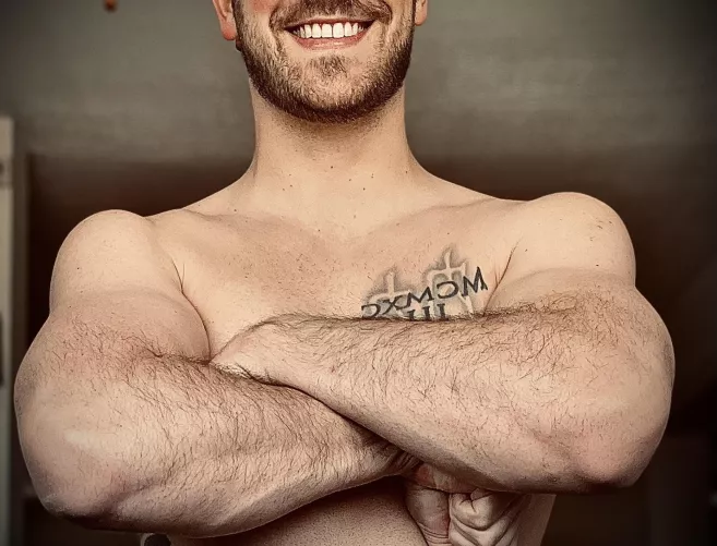 Soft smile….hard forearms