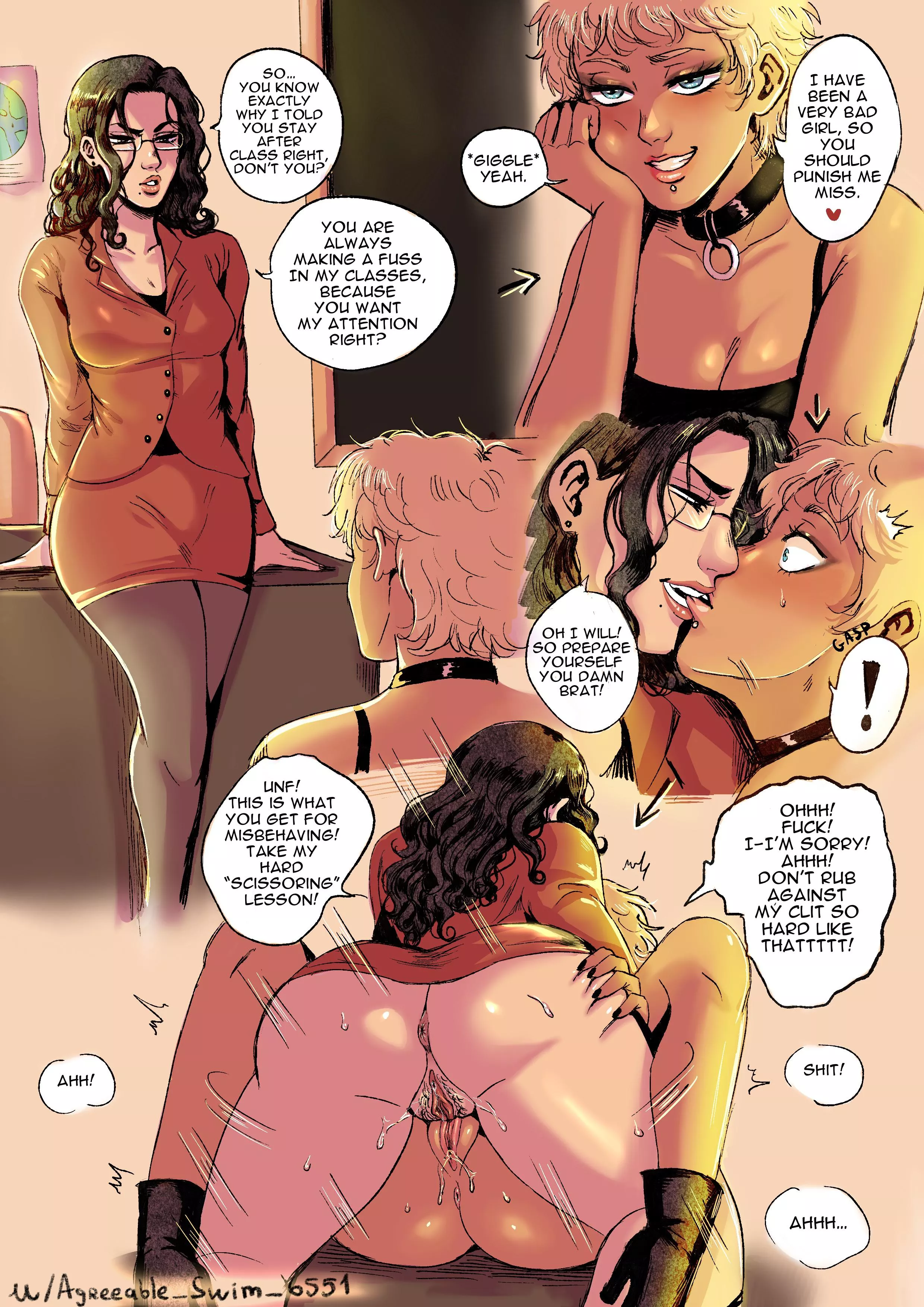 Strict Teacher X Bratty Student. I have always found that dynamic fun, so I went ahead and drew a mini comic about that 👀