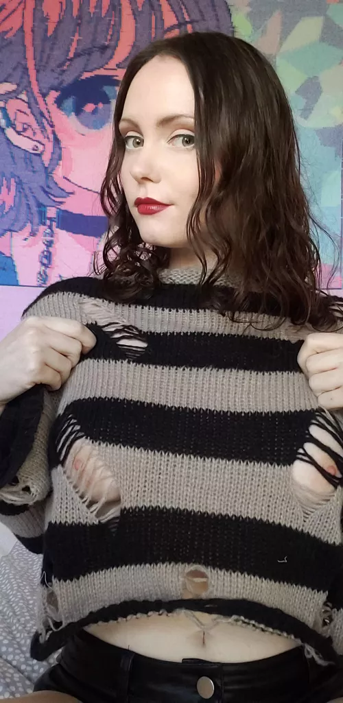 This sweater is too cute to ruin with a bra