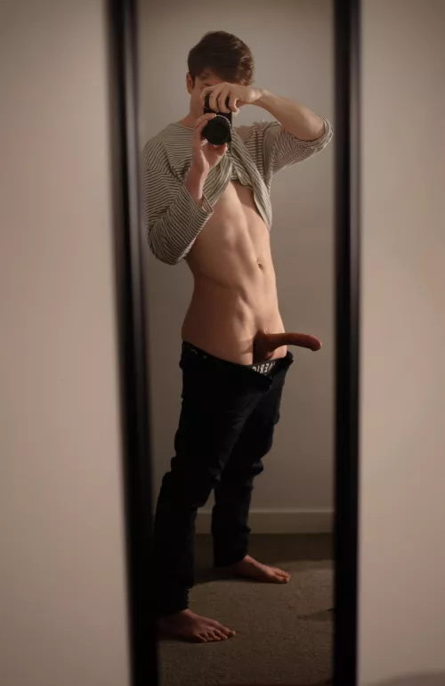 Worshipping my big young cock is a good way to start your week off the right way