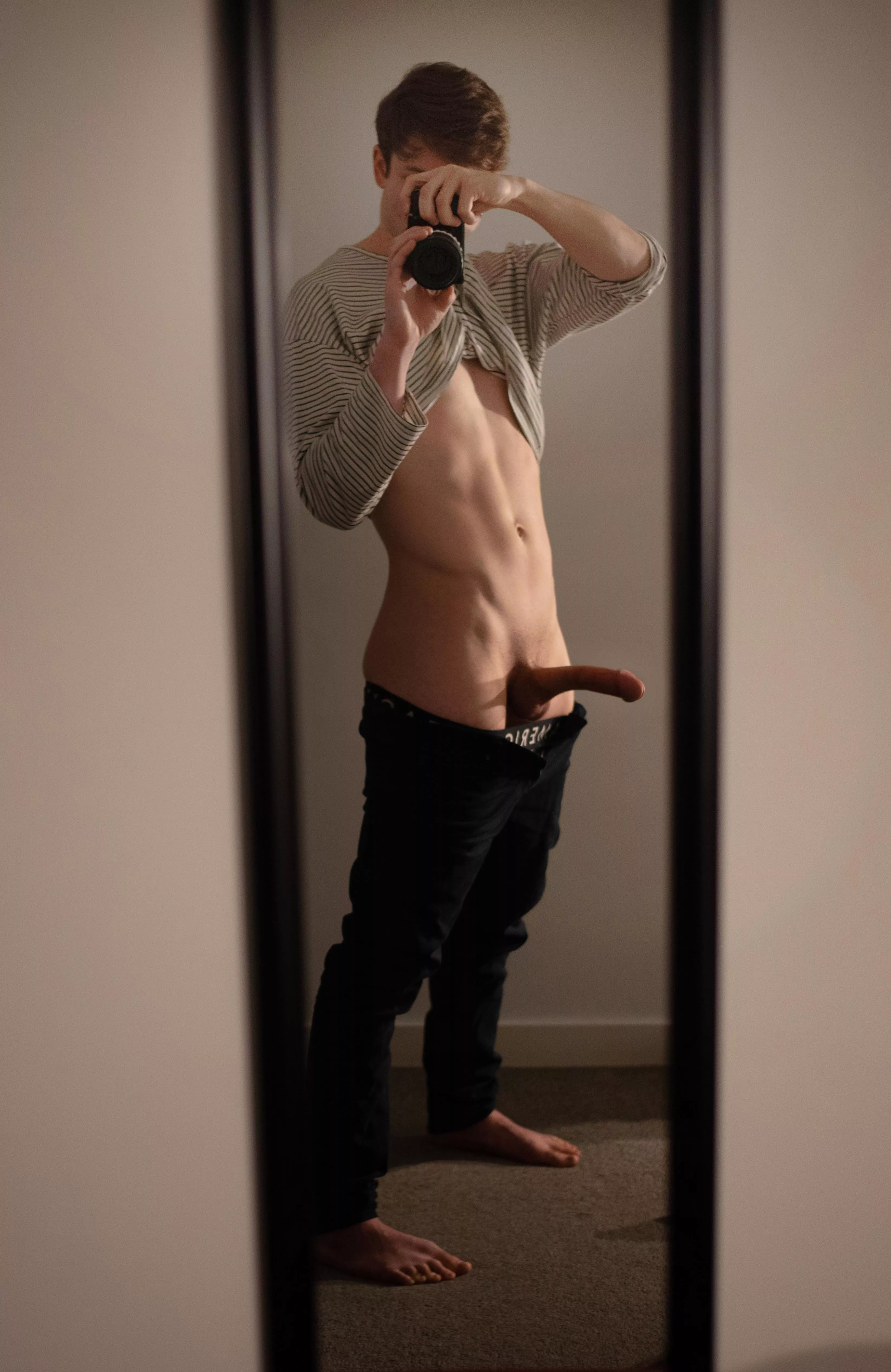 Worshipping my big young cock is a good way to start your week off the right way