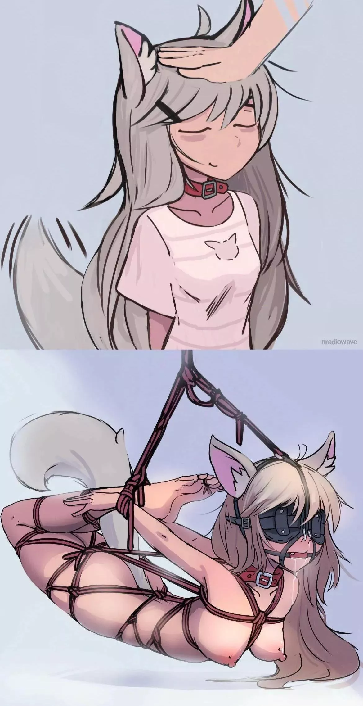 All tied up for master’s enjoyment~!