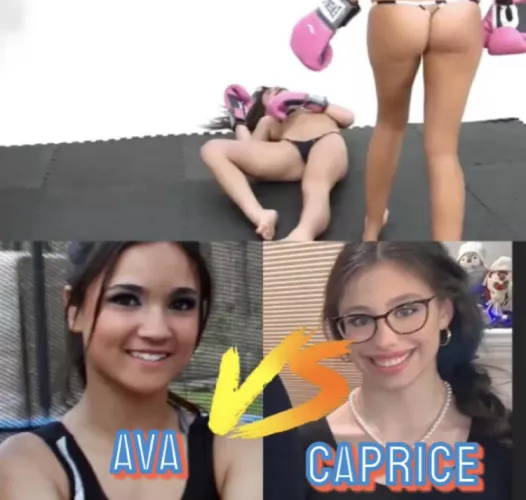 Caprice knocked out and starts twitching from Ava's strong uppercut