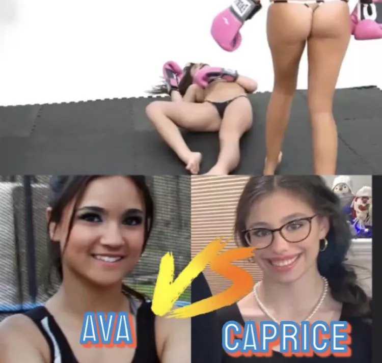 Caprice knocked out and starts twitching from Ava's strong uppercut