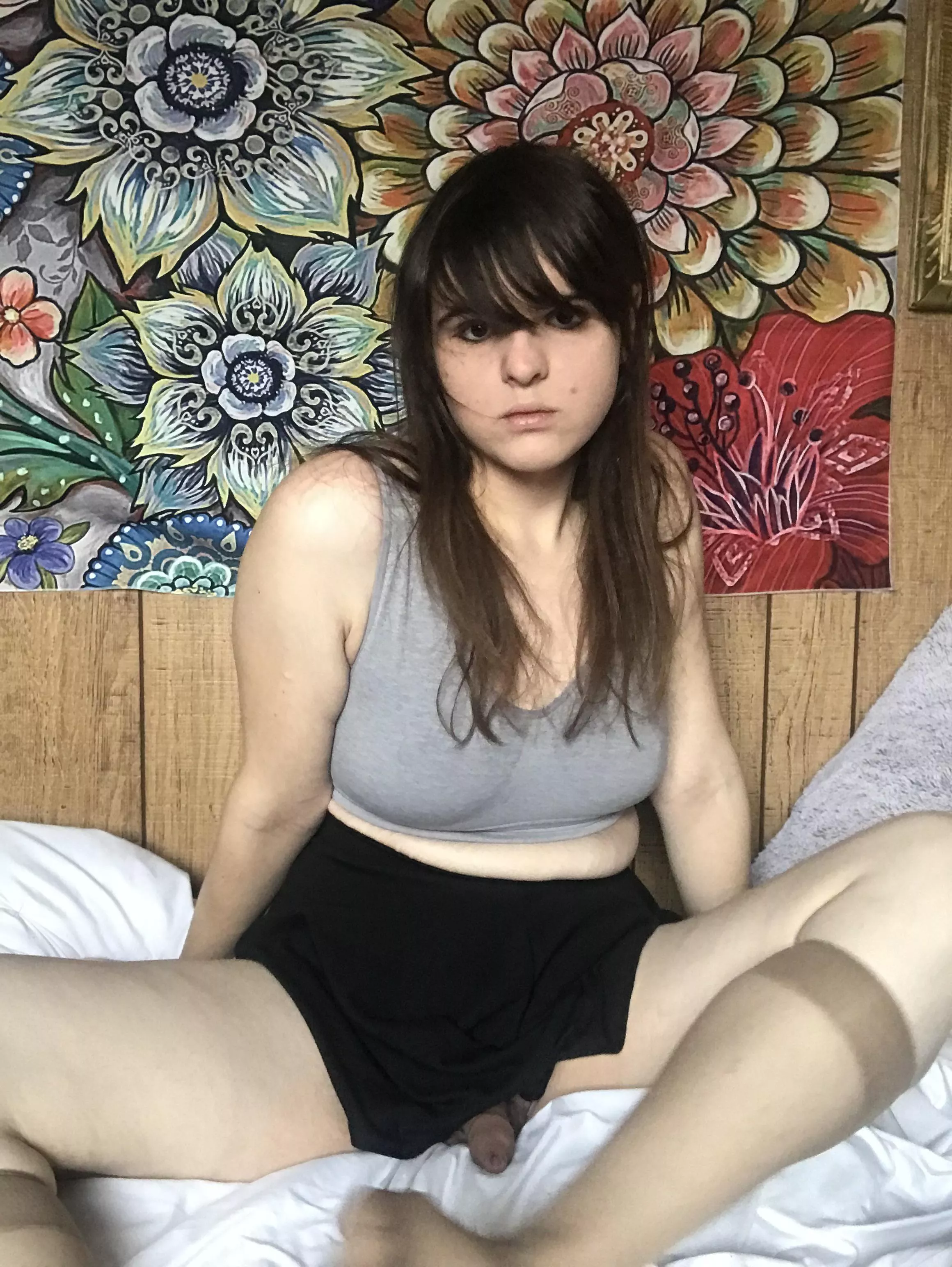 Is there something under my skirt?😉♥️