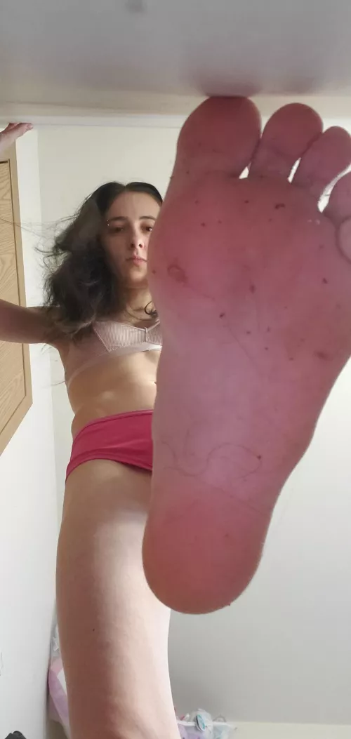 let me step all over your face with my dirty feet