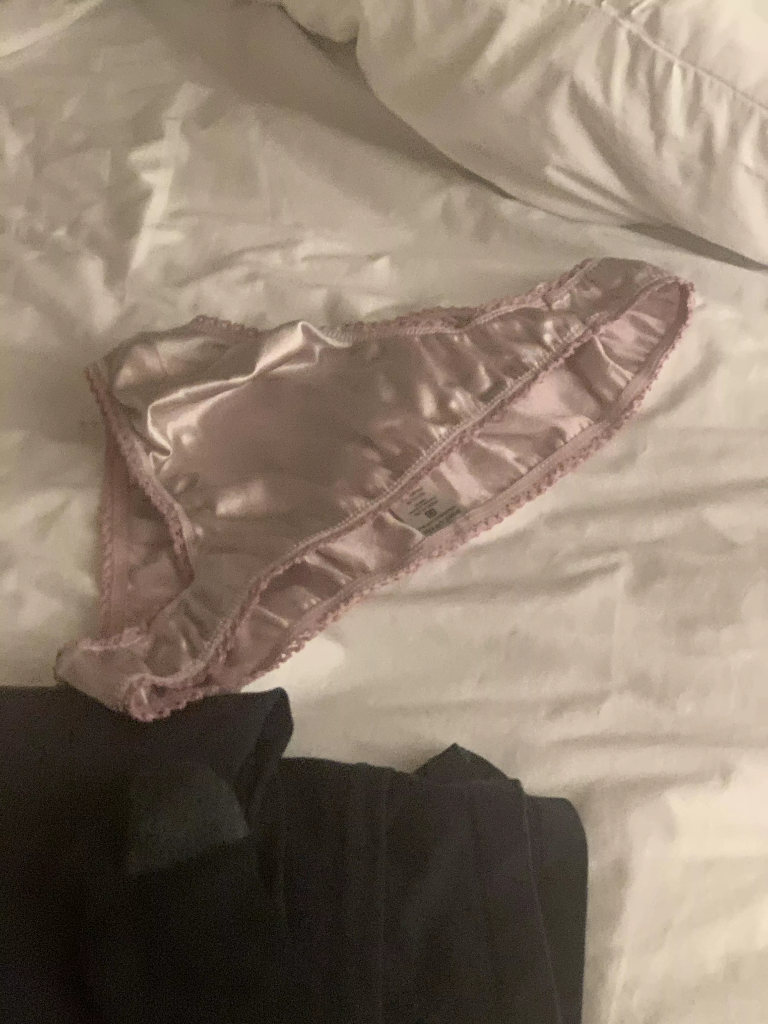 My pretty pink silk panties. Hot or not?