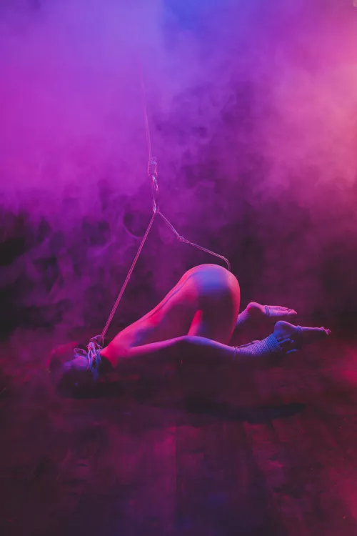 S (not a pro model) in a bit of a situation. Rope and photo by me.