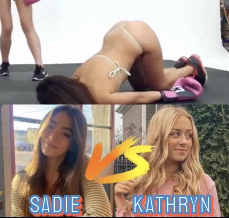 Sadie knocked out with her butt in the air after a brutal jab by Kathryn