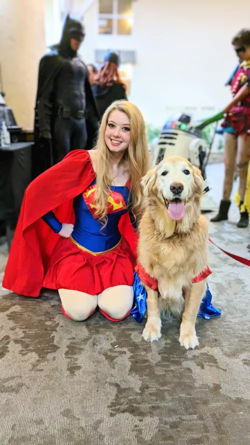 [self] As super girl and this Wonder pup