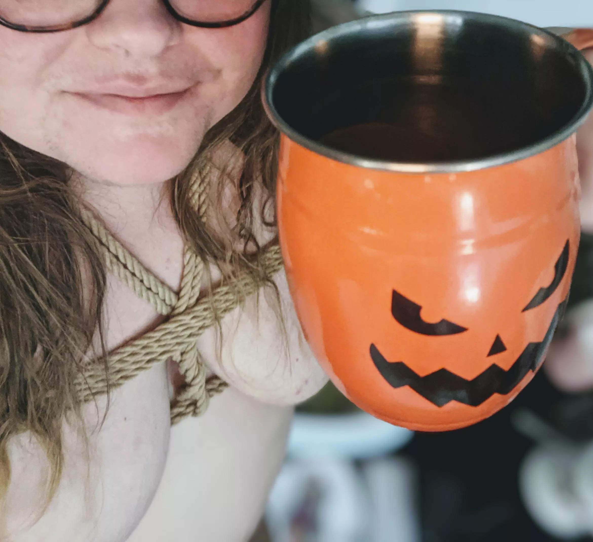 Shibari and my favorite mug o' coffee