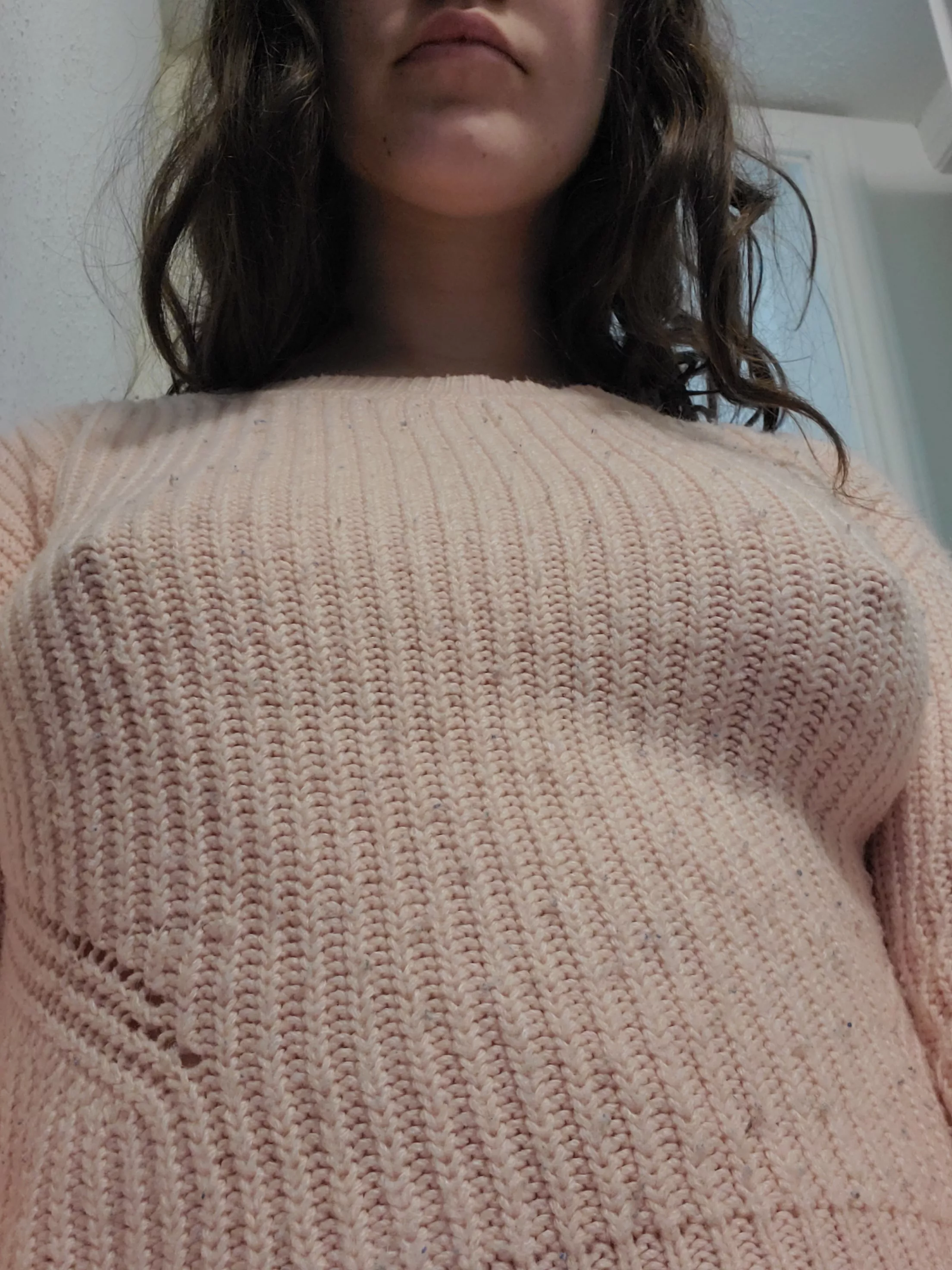 So cozy to go braless in a sweater