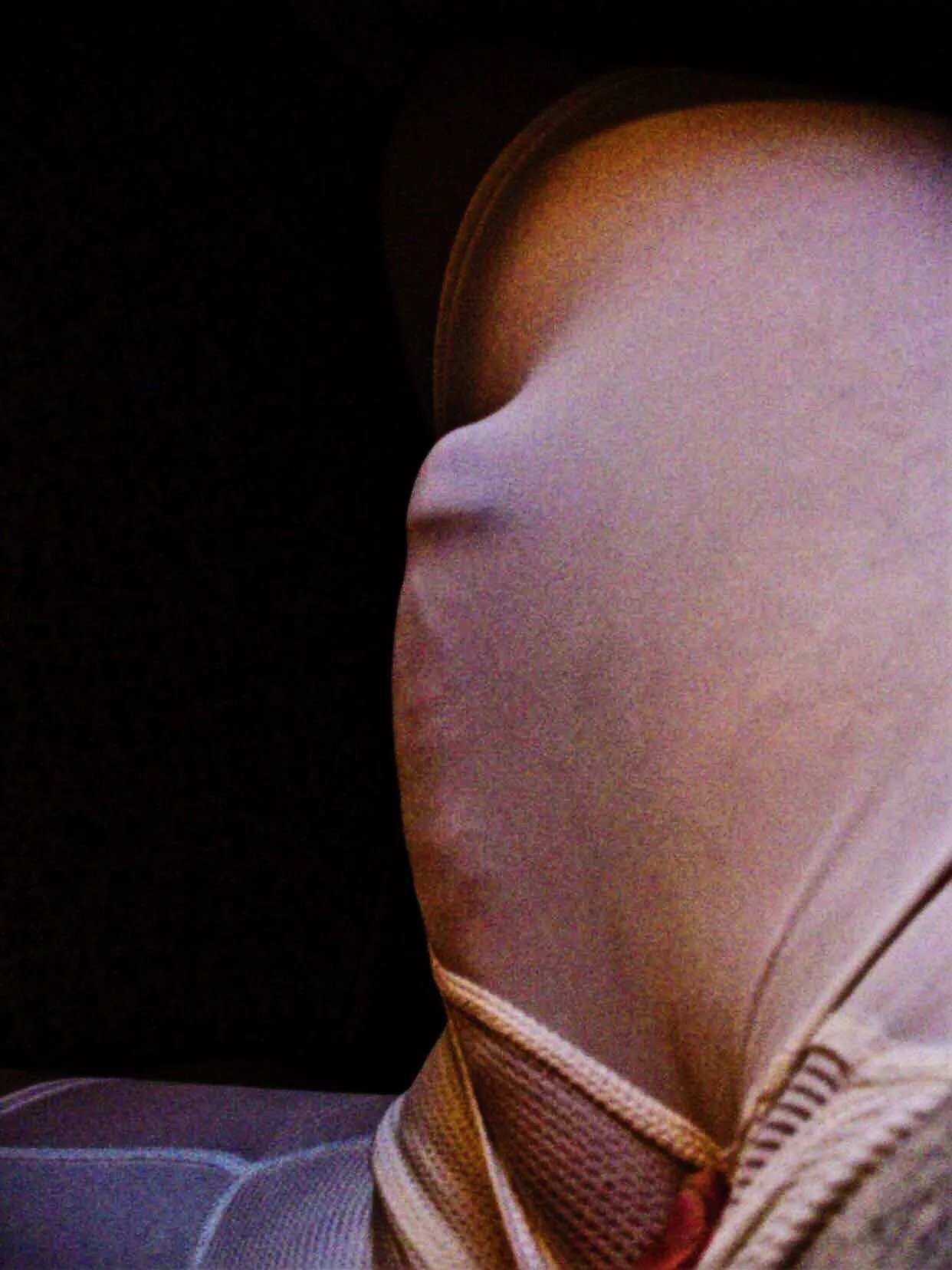 Stretched the fabric